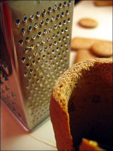 evening out edges with a grater