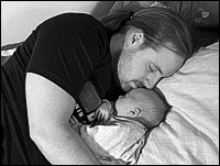 napping with dad