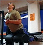 Grinding out glute ham raises