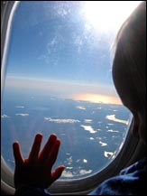 Rufus sharing his dad's fascination with clouds