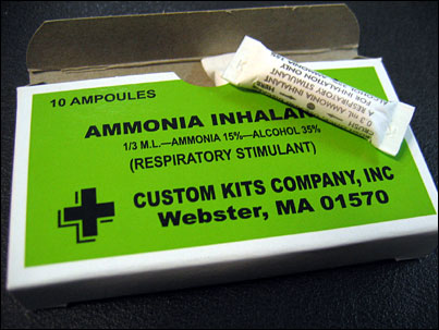 Ammonia ampoules