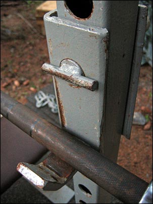 hook attached to the rack