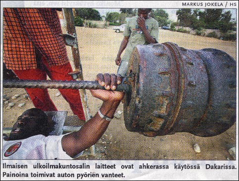 Benching with iron rod and car rims
